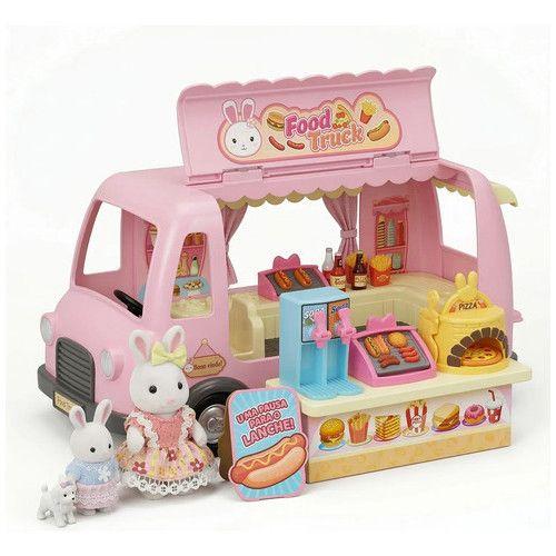 Lanchonete Casinha Feliz Food Truck Carrinho rosa e acessórios